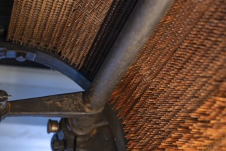 Detail historical machine for making matches, Tändsticksmuseet match museum or match museum,