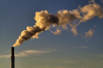 View of EnBW power plant and waste incineration plant Stuttgart-Münster, combined heat and power