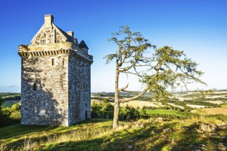 Fatlips Castle, Minto Crags, River Teviot, Roxburghshire, Scottish Borders, UK