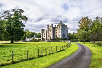 Duns Castle Estate from a drone, Duns, Berwickshire, Scotland, UK