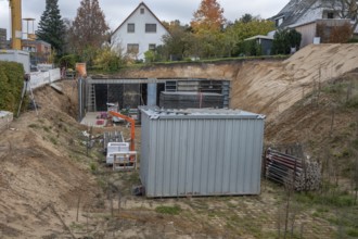 Cellar construction, start of construction of a residential building, Eckenhaid, Middle Franconia,
