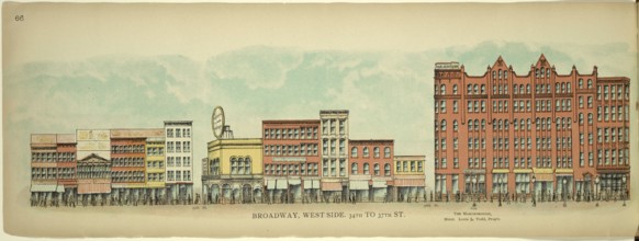 Broadway, West Side, 34th to 37th Street, New York, Manhattan, America, USA, historic, authentic,