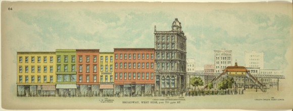 Broadway, West Side, 31th to 34th Street, New York, Manhattan, America, USA, historic, authentic,