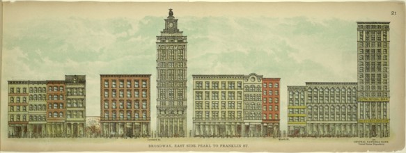 Broadway, East Side, Pearl to Franklin Street, New York, Manhattan, America, USA, historic,