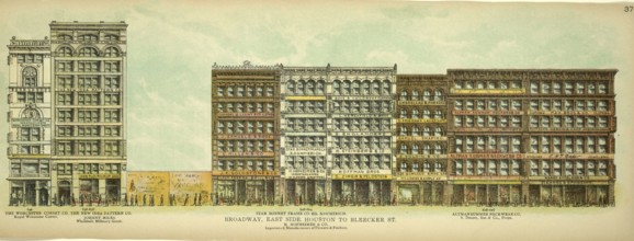 Broadway, East Side, Houston to Bleecker Street, New York, Manhattan, America, USA, historic,