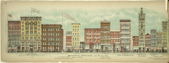 Broadway, West Side, 14th to 17th Street, New York, Manhattan, America, USA, historic, authentic,