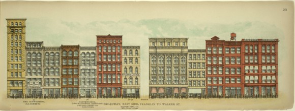 Broadway, East Side, Franklin to Walker Street, New York, Manhattan, America, USA, historic,