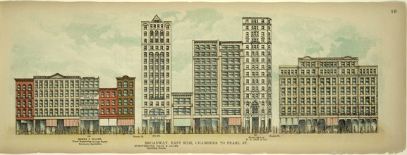 Broadway, East Side, Chambers to Pearl Street, New York, Manhattan, America, USA, historic,