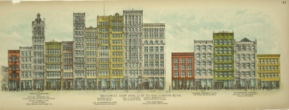 Broadway, East Side, 3rd Street to old London Boulevard, New York, Manhattan, America, USA,