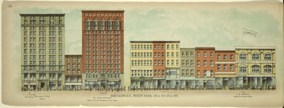 Broadway, West Side, 25th to 27th Street, New York, Manhattan, America, USA, historic, authentic,
