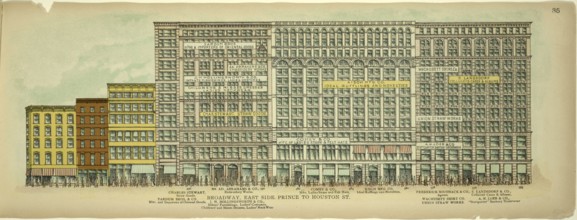 Broadway, East Side, Prince to Houston Street, New York, Manhattan, America, USA, historic,