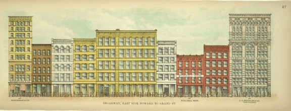 Broadway, East Side, Howard to Grand Street, New York, Manhattan, America, USA, historic,