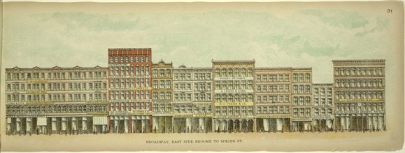 Broadway, East Side, Broome to Spring Street, New York, Manhattan, America, USA, historic,