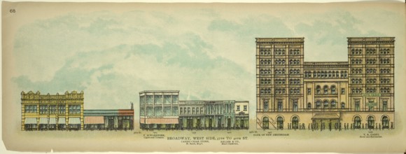 Broadway, West Side, 37th to 40th Street, New York, Manhattan, America, USA, historic, authentic,