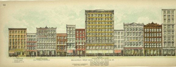 Broadway, West Side, Spring to Prince Street, New York, Manhattan, America, USA, historic,