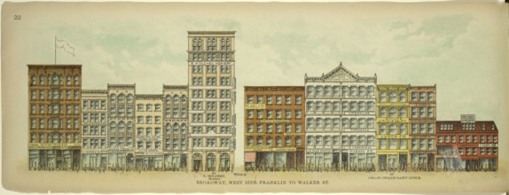 Broadway, West Side, Franklin to Walker Street, New York, Manhattan, America, USA, historic,