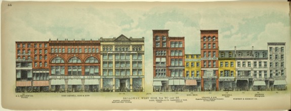 Broadway, West Side, 8th to 10th Street, New York, Manhattan, America, USA, historic, authentic,