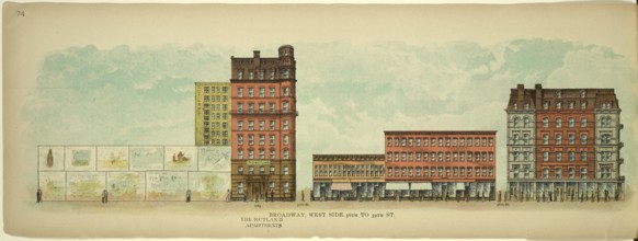 Broadway, West Side, 56th to 59th Street, New York, Manhattan, America, USA, historic, authentic,