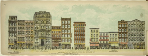 Broadway, West Side, Walker to Howard Street, New York, Manhattan, America, USA, historical,