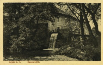 The Hammermühle in Arnau a.E, today the town of Hostinne in the Trutnov District in the Czech