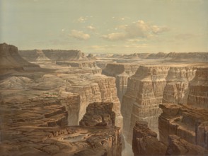 Grand Canyon around 1890, Arizona, America, school picture, authentic reproduction of a school