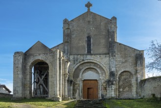St Cyr and St Julitte's Church, roman church of Escurolles, Allier department, Auvergne Rhone