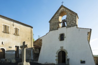 Buron village. Chapel Notre-Dame. Puy de Dome. Auvergne Rhone Alpes. France