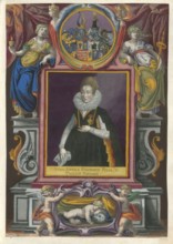 Members of the famous Augsburg Fugger family, Anna Sophia Fugger (1585-1643), authentic