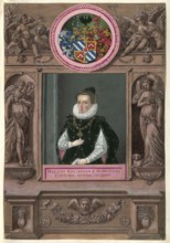 Members of the famous Augsburg Fugger family, Elena di Madruzzo (1564 - 1627), married to Georg,