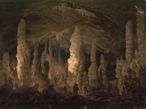 Postojna Caves, Grotte di Postumia, Adelsberg Grotto, 1900, Slovenia, authentic reproduction of a