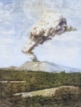 Volcano Volcano, seen from the island's plateau, on September 23, 1889, Lipari Islands in the
