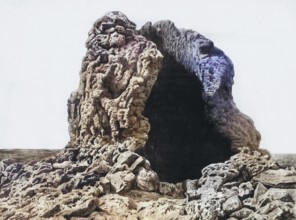 Cinder cone, Hornito, at the east foot of Montana del Fuego in Lanzarote, Canary Islands, Spain,