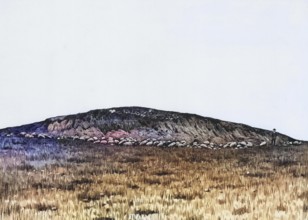 The Glambeck terminal moraine, example of a massive glacial embankment of rock, glacier remains