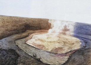 Lake of Fire, in Hawaii, Halema?uma?u crater in the Kilauea volcano on Big Island, where active