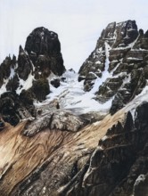 The Cristallo Glacier, Monte Cristallo, Kristallberg, the highest mountain in the Cristallo Group