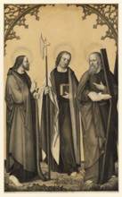 Apostle James, son of Alphaeus or the Younger, (d, c. 62 in Jerusalem) with Matthew and Andrew,