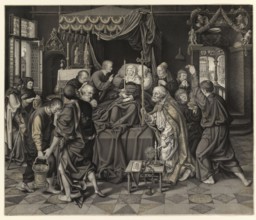 The depiction of Mary on her deathbed, surrounded by apostles, is a widespread motif in Christian