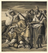 The martyrdom of Saint Ewalde, called the White and the Black, took place around the year 695