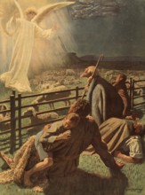 Scene from the biblical story, The Annunciation to the Shepherds is a central part of the Christmas