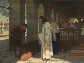 Scene from the biblical story, the location of the famous wedding at which Jesus performed his