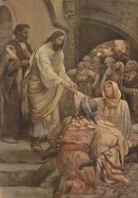 Scene from the biblical story, Wonderful healer, often used as a description for Jesus Christ or