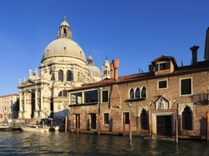 Basilica di S. Maria della Salute and former monastery Abbazia di San Gregorio on the Grand Canal,
