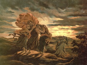 Scene from the biblical story, Sodom and Gomorrah, two biblical cities that were destroyed by God