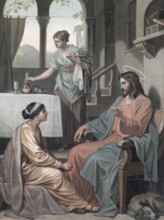 Scene from the biblical story, story of Jesus with Lazarus, biblical story, Lazarus, the brother of