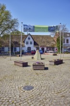 Advertising banners Welcome to the health resort of Leck!, ZumGlückgibtsleck, royally privileged