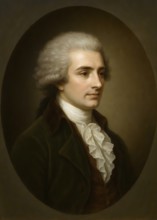 Goethe in his 30th year of life, historical illustration from the history of German literature from