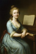 Charlotte von calf, historical illustration from the history of German literature from 1885,