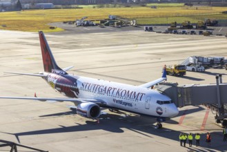 Stuttgart is coming — for the first time, an aircraft designed by VfB Stuttgart takes off.