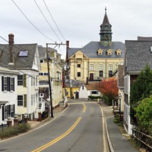 Main Street with City Hall, Provincetown, Cape Cod, Massachusetts, New England, USA