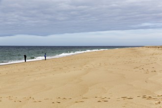 Ocean walkers, fall cloud cover, Provincetown, Race Point Beach, Cape Cod National Seashore,